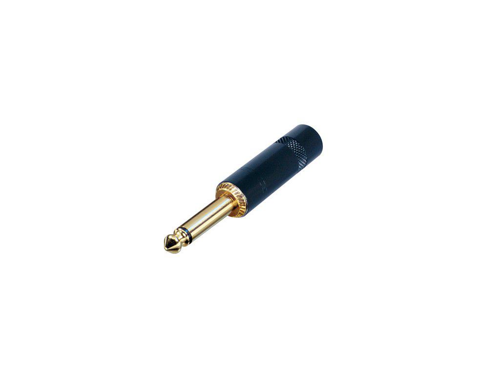 Rean - Plug 1/4" Mono Capuchon Negro y Contactos Dorados Mod.NYS 224BG_3