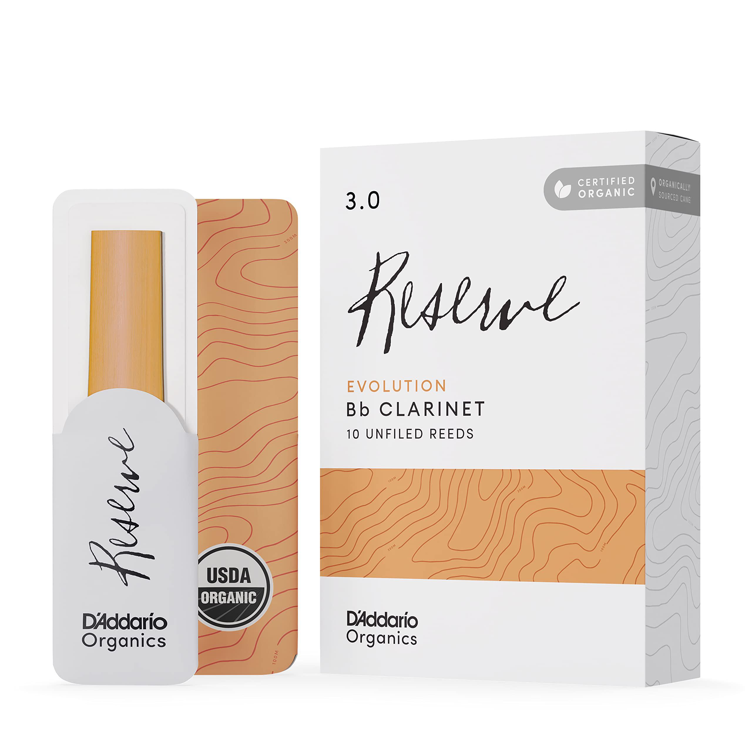 D'Addario - 10 Cañas Reserve Evolution para Clarinete Sib, Medida: 3.0 Mod.DCE1030_10