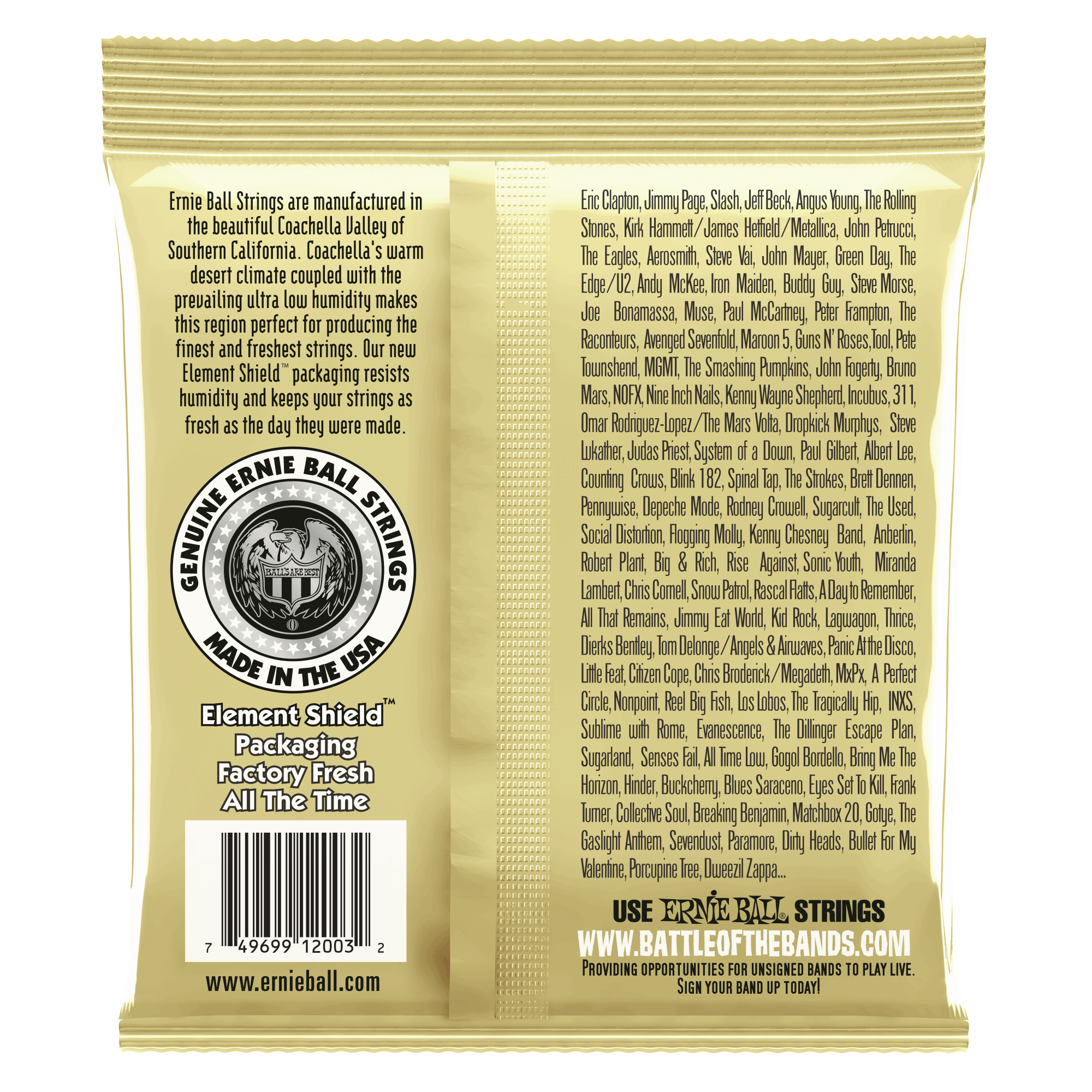 Ernie Ball - Encordado Earthwood Medium Light 80/20 para Guitarra Acústica, Calibre: 12-54 Mod.2003_87