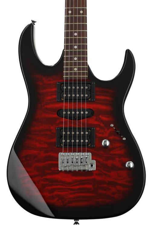 Ibañez - Guitarra Eléctrica RX Zurda, Color Roja Transparente Mod.GRX70QAL-TRB_61