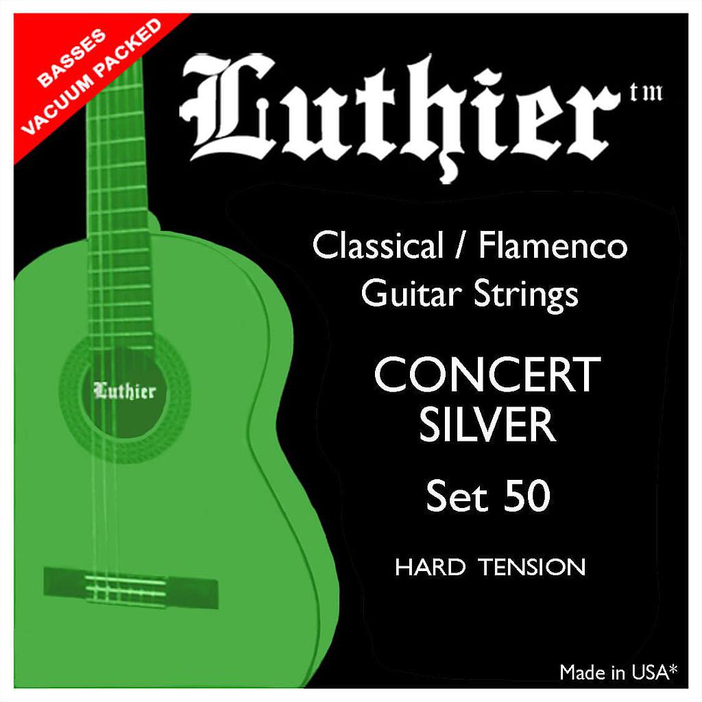 Luthier - Encordado Tension Alta, Nylon Entorchado Plateado Mod.LU-50