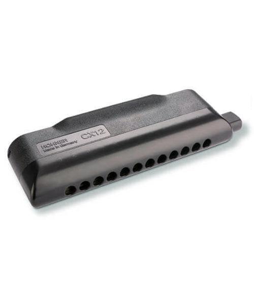 Hohner - Armónica CX 12 en Do, Color Negra Mod.M754500