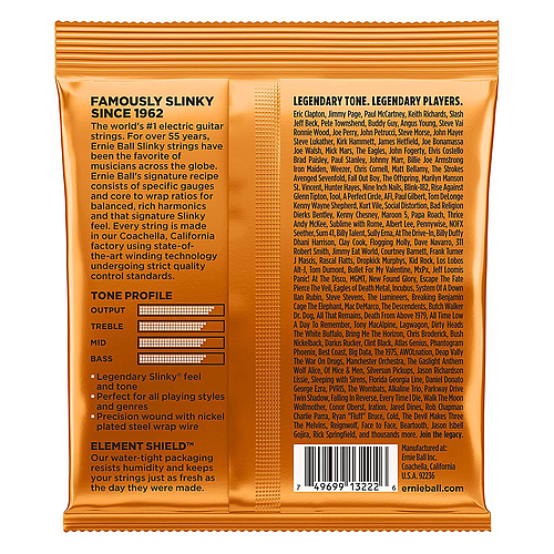 Ernie Ball - 3 Encordados Hybrid Slinky Para Guitarra Eléctrica, Niquel 0.009-0.046 Mod.3222_6