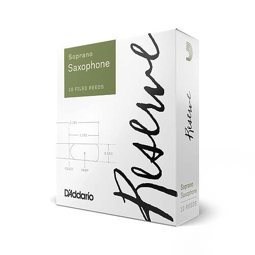 D'Addario - 10 Cañas Reserve para Saxofón Soprano, Medida: 3 Mod.DIR1030_17