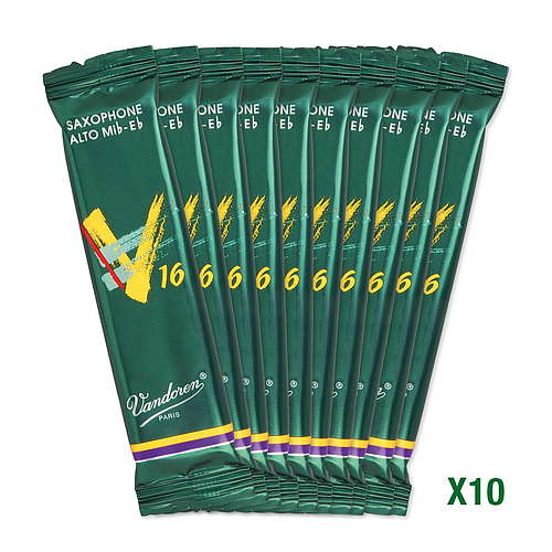 Vandoren - 10 Cañas V16 para Saxofón Alto, Medida: 3 1/2 Mod.SR7035_61