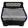 Hohner - Acordeon Corona II Diatónico Sol-Do-Fa, Color: Azúl con Mochila Mod.A5624_26