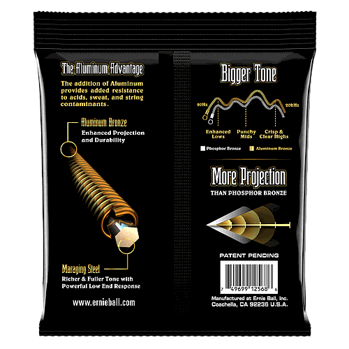 Ernie Ball - Encordado para Guitarra Acústica, Aluminum Bronze Light Mod.2568_2