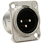 Neutrik - Conector XLR Macho 3 Polos Serie D Para Chasis Mod.NC3MD-L-1_8