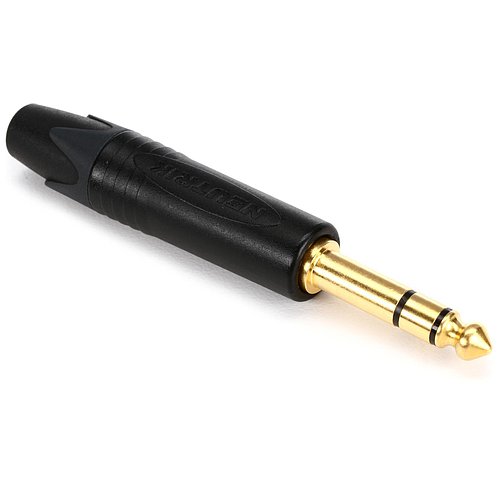 Neutrik - Plug de 1/4" Estéreo, Contacto en Oro Cubierta Negro Mod.NP3X-B_37