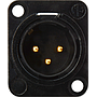 Neutrik - Conector XLR Macho de 3 Polos de Chasis Serie D Contactos en Oro Mod.NC3MD-L-B-1_47