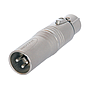 Neutrik - Adaptador XLR Hembra de 3 Pines a XLR Macho de 3 Pines Mod.NA3FM_363