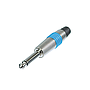 Rean - Plug 1/4 Mono con Identificador sin Tornillo, Color: Azúl Mod.NYS224C-6_42