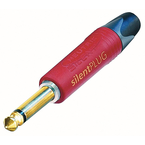 Neutrik - Plug 1/4" Mono con Red Switch para Instrumento Mod.NP2X-AU-SILENT