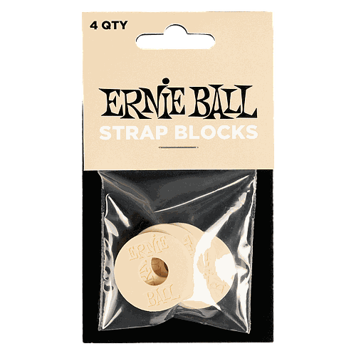Ernie Ball - 4 Seguros de Plástico para Tahali, Color: Crema Mod.5624