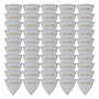 Jimmy Wess - Plumillas en forma de Triangulo, 50 Piezas Color: Blanco Mod.30