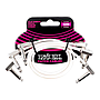 Ernie Ball - 3 Cables de Audio 30.48 cm, Blanco Angulado/Angulado Mod.6386