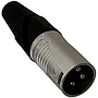 Rean - Conector XLR de 3 Pines Macho, Niquel Mod.RC3M